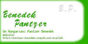benedek pantzer business card